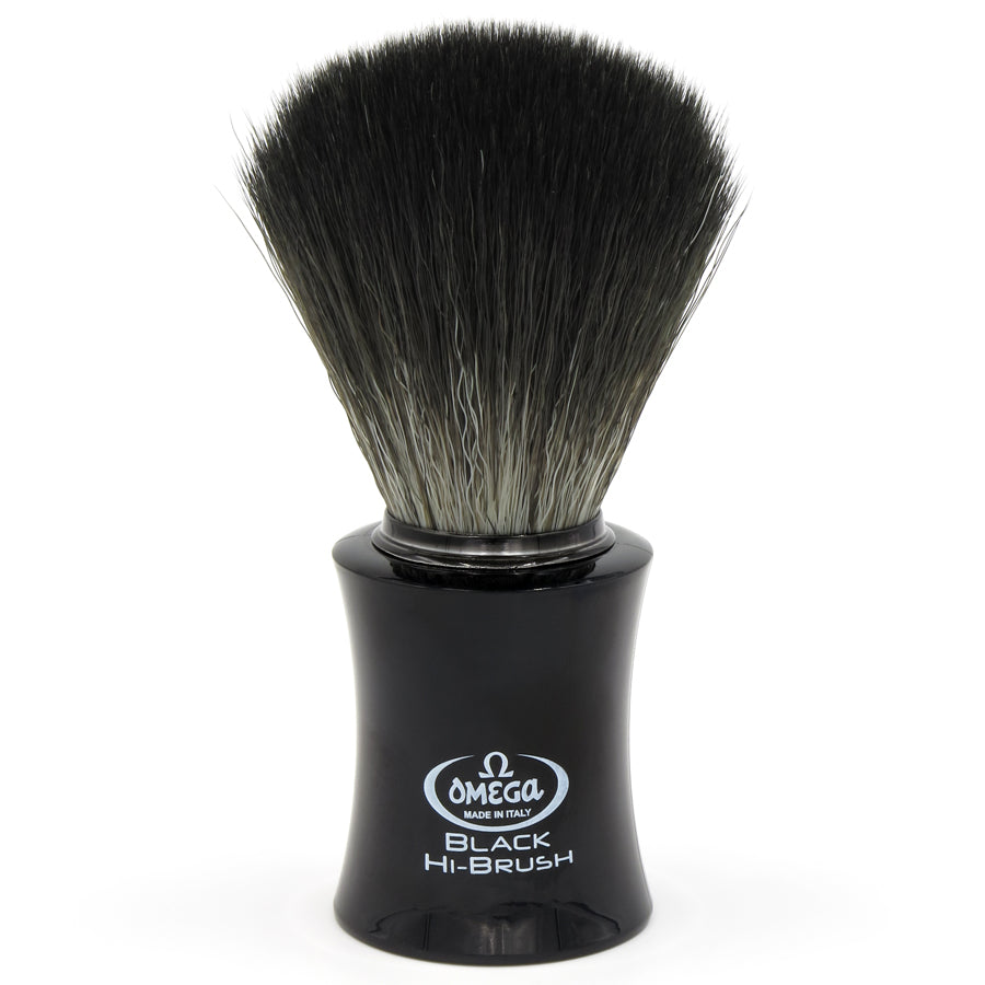 Omega 0196818 Black Hi-Brush Sentetik Siyah Saplı Tıraş Fırçası