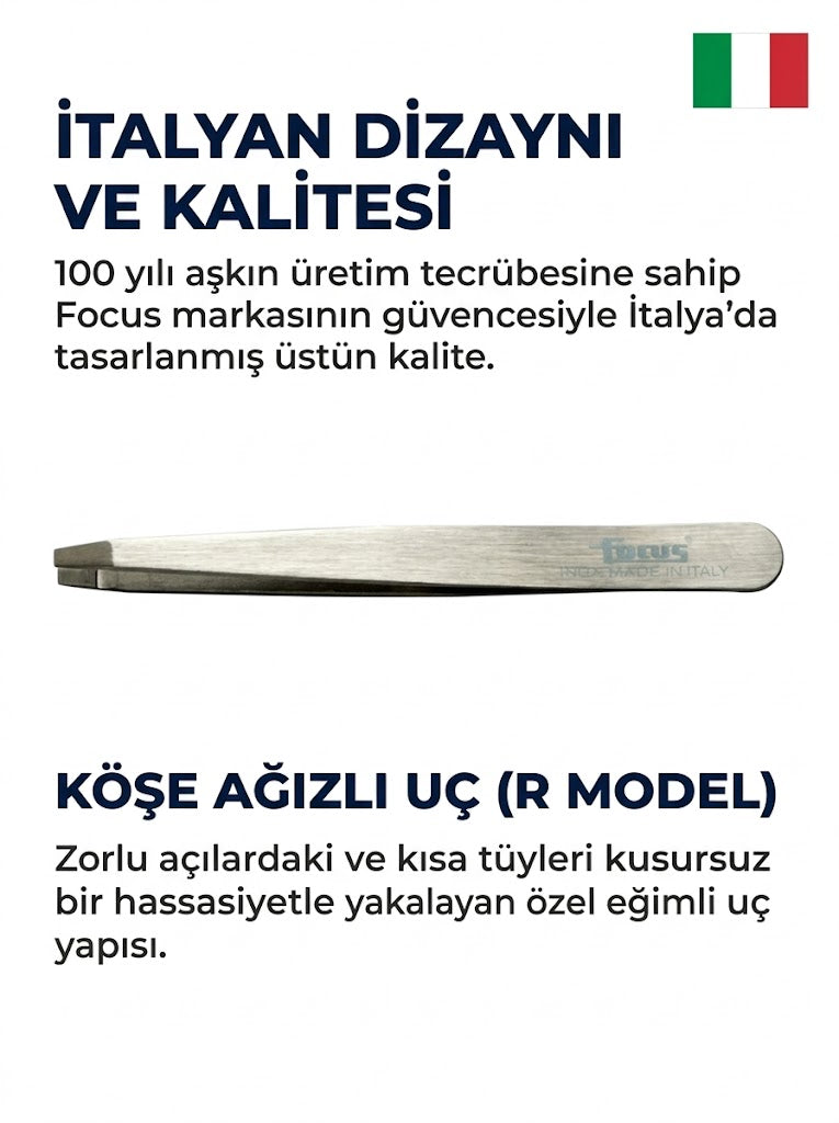 Focus Köşe Uçlu Paslanmaz Çelik Cımbız 9,5 cm