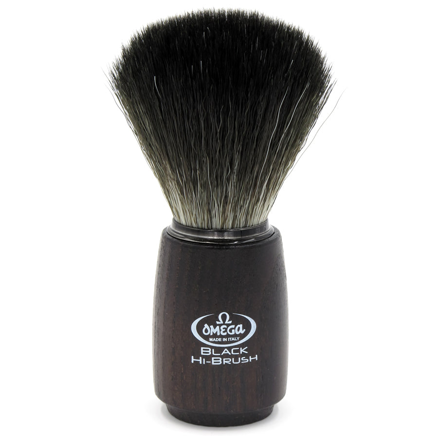 Omega 0196712 Black Hi-Brush Sentetik Wenge Ahşap Saplı Tıraş Fırçası