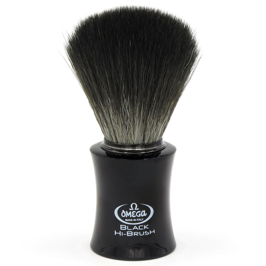 Omega 0196818 Black Hi-Brush Sentetik Siyah Saplı Tıraş Fırçası