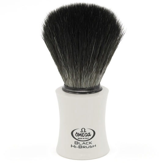 Omega 0196819 Black Hi-Brush Sentetik Krem Beyazı Saplı Tıraş Fırçası