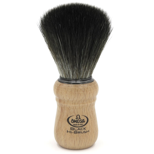 Omega [Model] Black Hi-Brush Sentetik Kayın Ağacı Saplı Tıraş Fırçası
