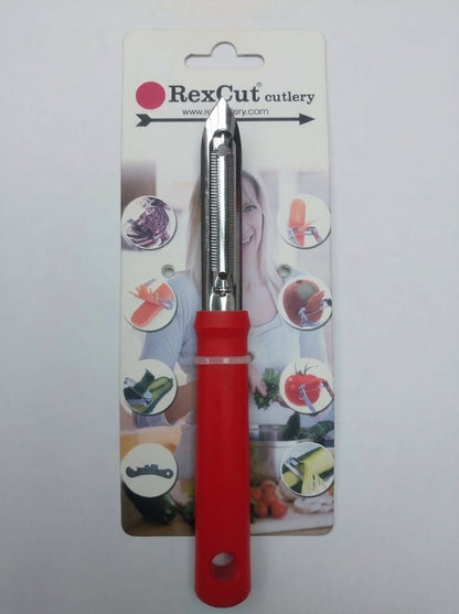 RexCut K-2400 Kırmızı Kaymaz Tutma Saplı Ergonomik Mutfak Soyucusu